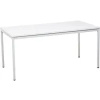 Gürkan Mehrzwecktisch weiß rechteckig, Vierkantrohr weiß, 200,0 x 80,0