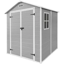 ECD Germany Gartenhaus 1,51 x 1,82 m Hellgrau