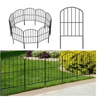 LGJEGD Zaun Garten teichzaun, 10pack Gartenzaun Grenze, 24in x 10ft Eisen Boden stehend Pflanzer