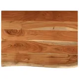 vidaXL Waschtischplatte, Rechteckig Arbeitsplatte mit Naturkante, Waschtischkonsole Tischplatte für Badezimmer, Holzplatte Platte Badmöbel, 80x60x3,8cm Massivholz Akazie