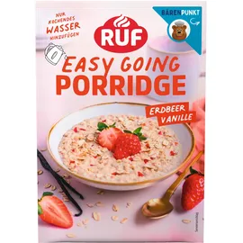Ruf Porridge Erbeer Vanille, Instant Haferbrei mit Erdbeer-Stückchen und Vanille, sommerliche Hafermahlzeit in 3 Minuten zubereitet, 1 x 65g Beutel