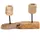 creedwood Kerzenleuchter 2 Lights Holz Beige