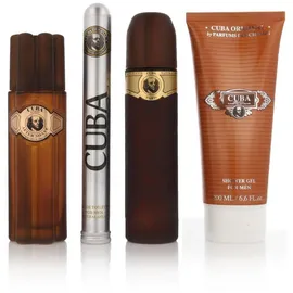 Cuba Gold Eau de Toilette 100 ml + Eau de Toilette 35 ml + Aftershave Wasser 100 ml + Shower Gel 200 ml Geschenkset