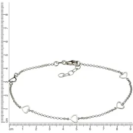 FIRETTI Fußkette FIRETTI "Schmuck Geschenk Silber 925 Körperschmuck Erbskette", silber (silberfarben), Fußketten, Damen, Silber 925 (Sterlingsilber)