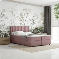 Panda möbel Boxspringbett 140x200 EVEREST, mit Topper, mit Bettkästen,