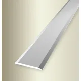 PROVISTON Bergangs- | Ausgleichsprofil Aluminium 25 x 1000 mm Silber Bodenprofil Metallprofil Übergangsschiene | Proviston