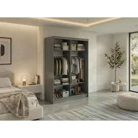 MKS Schiebetürenschrank DIANA 150 x 216 x 61 cm Grau