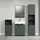 trendteam Waschbeckenunterschrank Grün Rillenoptik 1 Einlegeboden 60 x 64 cm Badezimmer