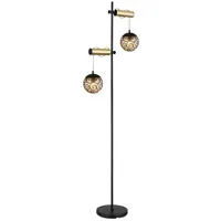GLOBO LIGHTING Stehlampe, Stehlampe Wohnzimmer rauchfarben Stehleuchte Gold H