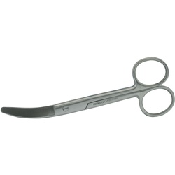 Nabelschnurschere gebogen 14,5 cm Edelstahl mattiert