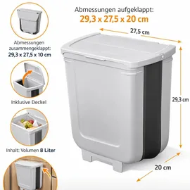 PRO PLUS Abfalleimer 8 l Faltbar