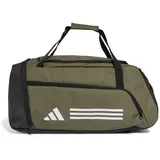 adidas Essentials 3-Streifen Duffelbag Olive Strata / White One Size