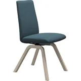 Stressless® Polsterstuhl Laurel, Low Back, Größe M, mit schräggestellten Beinen in Eiche gekalkt blau