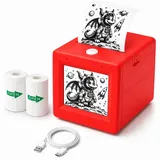 Kiddotronic, Mini KI Stickerdrucker für Kinder – Tragbarer Bluetooth-Thermodrucker mit KI-Sprachfunktion, Tintenloser Stickerdrucker für DIY, Basteln & kreative Projekte, Geschenk ab 3 Jahren