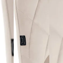 CLP 2er Set Barhocker Lazio Samt creme/schwarz