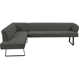 exxpo - sofa fashion Eckbank EXXPO - SOFA FASHION "Americano", grau (grau melange), B:270cm H:83cm T:197cm, Sitzbänke, Eckbank, mit Keder und Metallfüßen, Bezug in verschiedenen Qualitäten