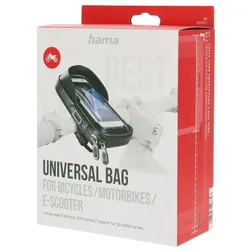 HAMA Handy Fahrrad-/Motorrad-Tasche, 360 Grad drehbar, wasserabweisend