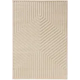 benuta Basic Kurzflor Teppich Leo Cream 200x290 cm - Moderner Kurzflor-Teppich für Wohnzimmer