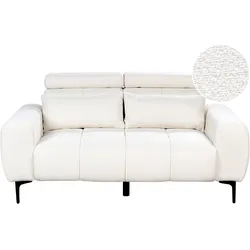 2-Sitzer Sofa Bouclé weiß VEGAMO