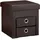 Relaxdays Sitzhocker Faltbar mit Stauraum 38 x 38 x 38 cm Braun