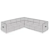 Perel Wetterfeste Schutzhülle Abdeckung für L-förmiges Garten Lounge Set, 300x300x90cm