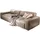KAWOLA Big Sofa Leder 3-Sitzer Taupe