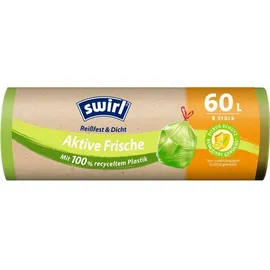 Swirl swirl® Müllbeutel Reißfest & Dicht Aktive Frische 4638 60,0 l grün, 8 St.