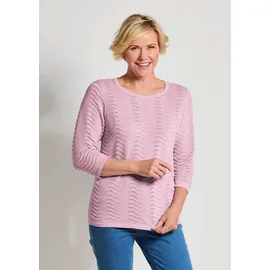 GOLDNER Strickpullover mit Wellenstruktur Rosa 21
