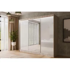 altdecor Schiebetürenschrank VESLI 250 x 215 x 61 cm Beige
