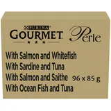 Purina Gourmet Perle Еrlesene Streifen in Gelee Sorten-Mix 96 x 85 g