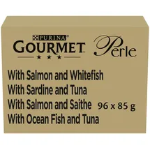 Purina Gourmet Perle Еrlesene Streifen in Gelee Sorten-Mix 96 x 85 g