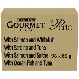 Purina Gourmet Perle Еrlesene Streifen in Gelee Sorten-Mix 96 x 85 g