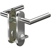 OGRO Kurzschildgarnitur CORE+ 8906 8 mm/7051K WC grau/silber