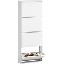 Homcom Schuhschrank 55 x 15 x 139,5 cm weiß / weiß