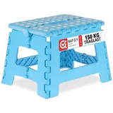 Relaxdays Klapphocker faltbar, M blau