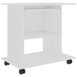 vidaXL Schreibtisch Weiß 80x50x75 cm Holzwerkstoff