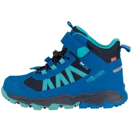 TROLLKIDS Tronfjell Wanderstiefel - Cobalt Blue / Dusky Turquoise / Dark Navy - EU 34