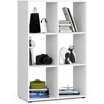 Akord Bücherregal 70,5 x 33 x 109 cm Weiß