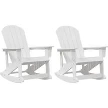 vidaXL Adirondack Schaukelstühle 59 x 70 x 100 cm weiß 2 St.