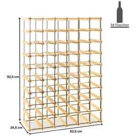 Proregal Weinregal 92,5 x 62,5 x 24,5 cm Natur