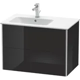 Duravit Waschtischunterschrank 2 Auszüge 81 x 56 cm Schwarz Hochglanz