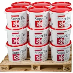 SuperTau Auftaugranulat, Streumittel, Enteiser 1 Palette = 18 x 25 kg Hobbock Eimer mit Deckel
