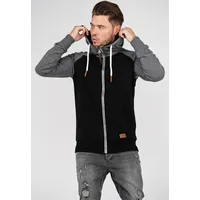 Behype Sweatjacke BEHYPE "HENRAY" Gr. M, schwarz Herren Sweatjacken mit erhöhtem Kragen