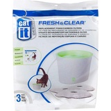 Catit Ersatzfilter zu Fresh & Clear 2L Trinkbrunnen für Katzen 3er Pack, Futternapf