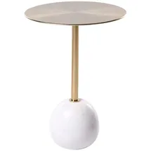 Beliani Beistelltisch OAHE in Gold/Weiß - (W) 36 x (H) 50 x (L) 36 cm | Gr.: onesize