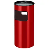 Proregal Runder Feuerfester Kombiascher Inkl. Löschsand & Sieb 50 Liter HxØ 69 x 32 cm Inneneimer Aus Metal Rot