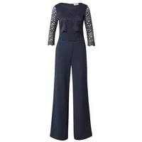 Vera Mont Jumpsuit mit Spitzenbesatz, Dunkelblau, 34