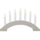 Star Trading Fensterleuchter"Bea", 7-flammig, Farbe: grau, ca. 22x39 cm