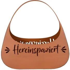Harms Import Blumentasche Pflanztasche Garten Hereinspaziert Rostoptik Braun Eisen H 34 cm