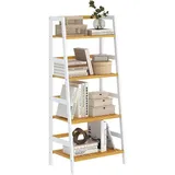 LuxusKollektion Handtuchregal Badregal Standregal Leiterregal Bambus Badezimmerregal Weiß